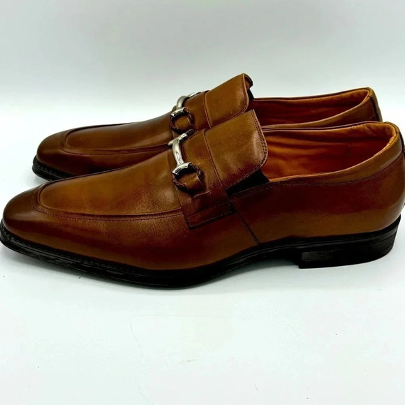 Stacy Adam men’s brown leather loafers Size 11.5 labeled medium but runs narrow main image 6